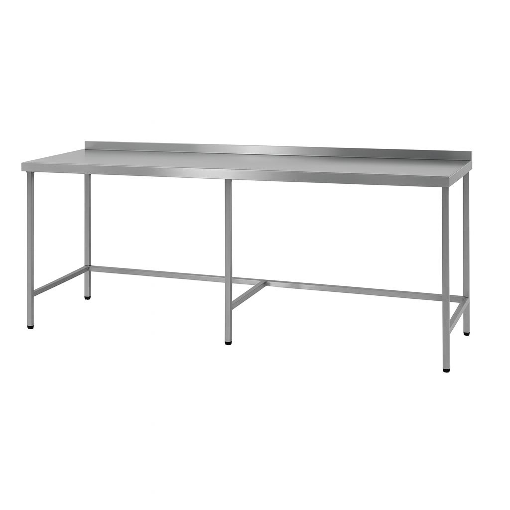 Arbeitstische, Tiefe 800mm, Unterbau offen, unterfahrbar, Breite von 2500 - 2885mm