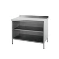 Arbeitstisch, Tiefe 600mm Unterbau geschlossen, Frontseite offen, Breite von 500 - 2400mm